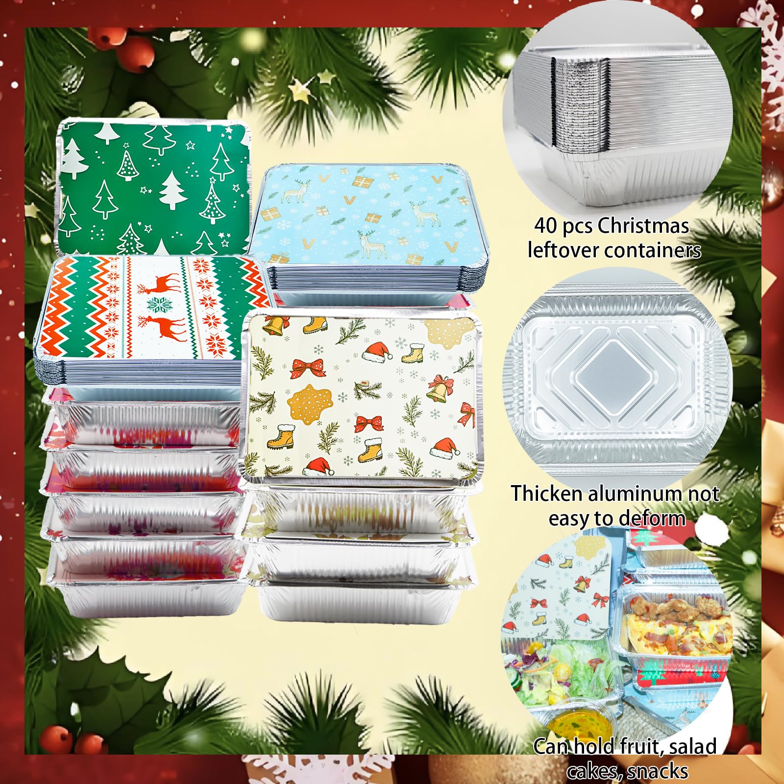 Decodinli foil tin closeup highlighting sturdy aluminum construction
