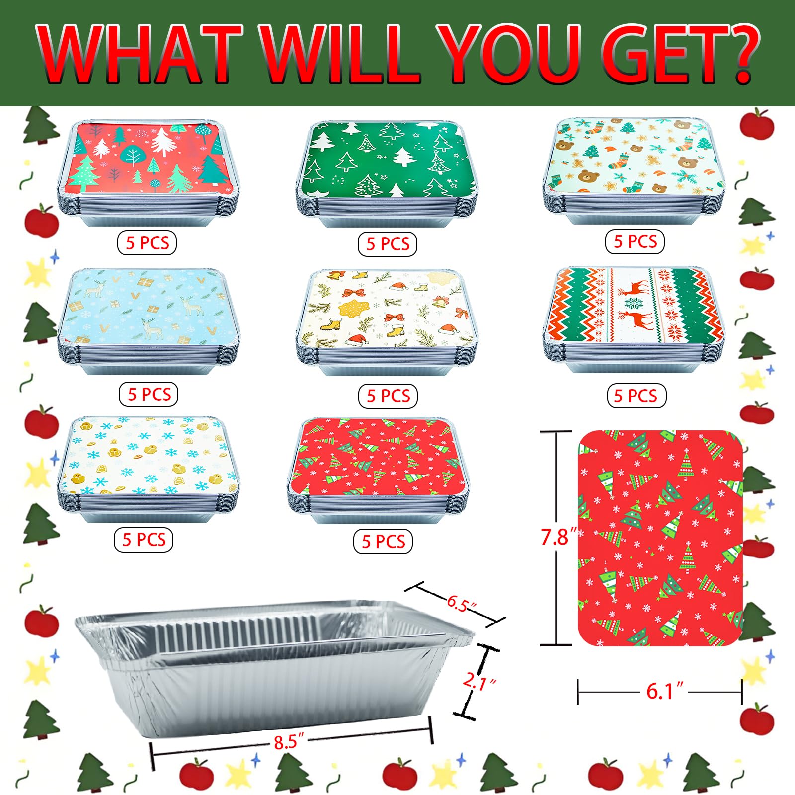 Decodinli reindeer pattern container ideal for sharing cookies