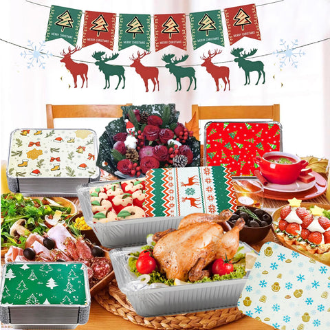 Decodinli stacked containers ready for party leftovers