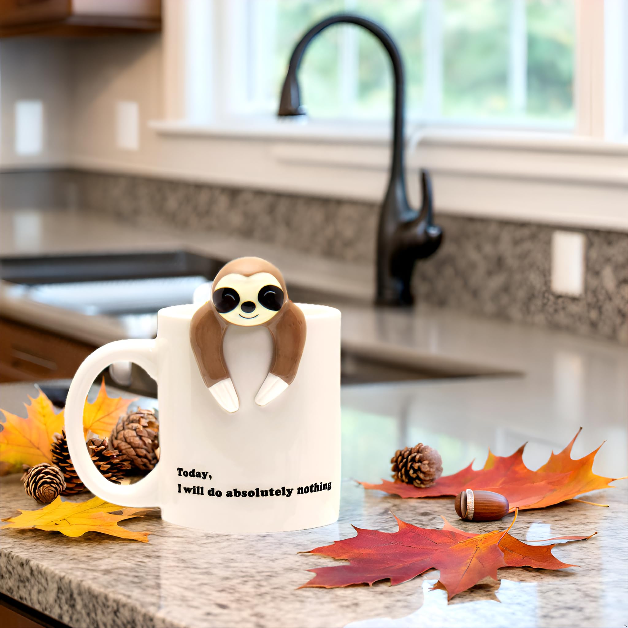 Decodyne sloth mug microwave-safe icon indicating quick heating convenience