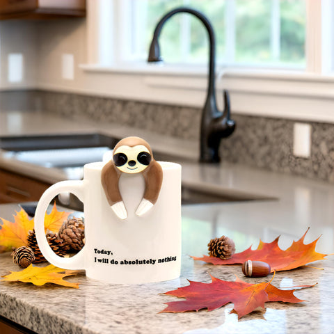 Decodyne sloth mug microwave-safe icon indicating quick heating convenience