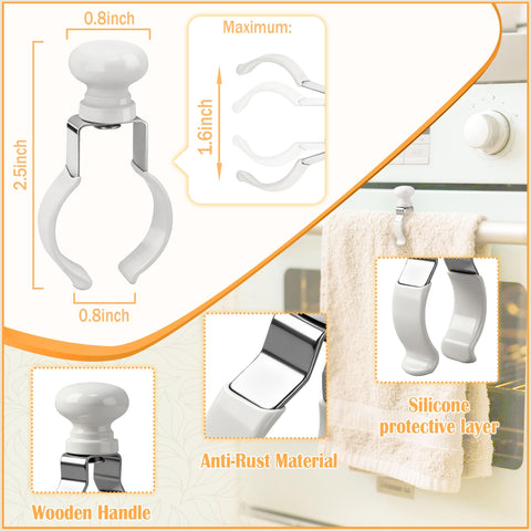 Decoeco towel clips near dishwasher bar, keeps towels in place during chores