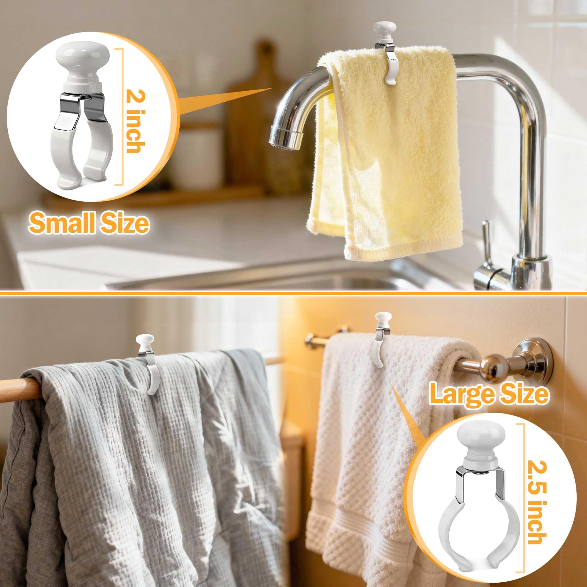 Decoeco towel clips on oven handle, tool-free installation for quick setup
