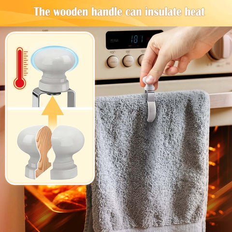 Decoeco towel clips attach to stove or dishwasher bars for reliable grip.