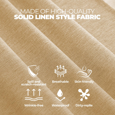 Decorelia easy-care round tablecloth wipes clean with damp cloth