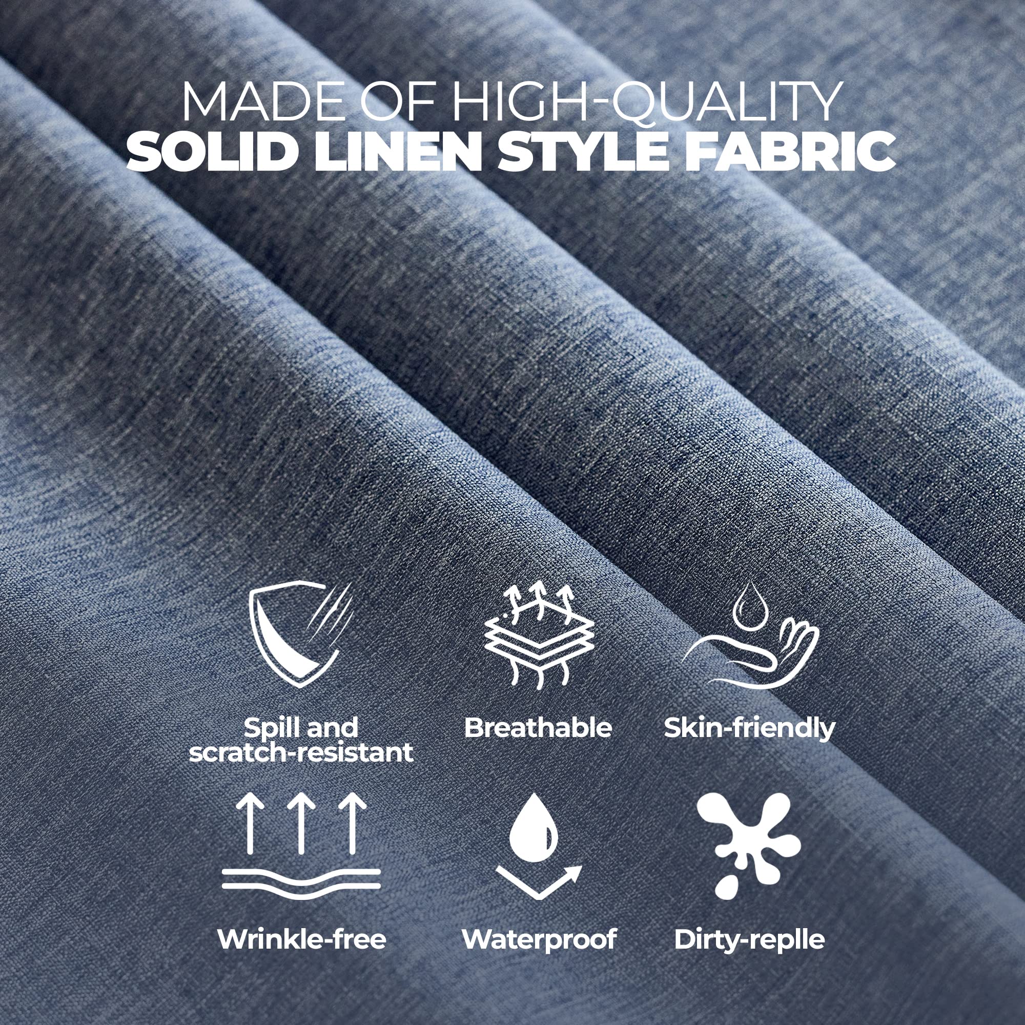 Decorelia simple classy denim blue tablecloth for versatile events