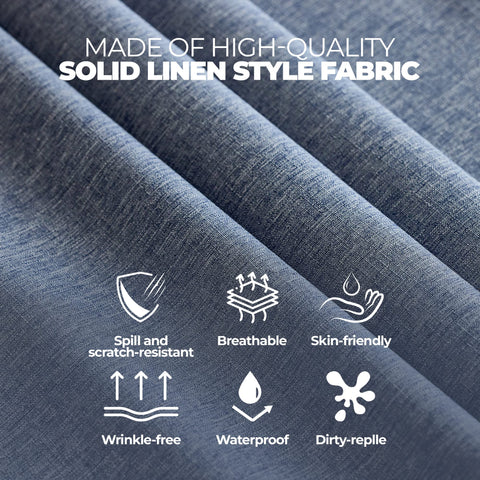 Decorelia simple classy denim blue tablecloth for versatile events