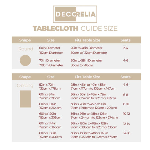 Decorelia beige round tablecloth ideal for weddings and events