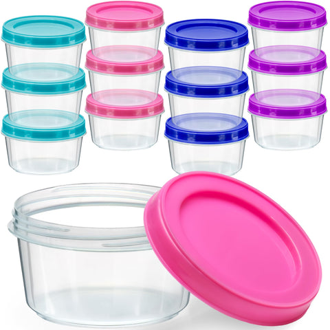 DecorRack 7 oz jar with screw lid showing portion control for meals.