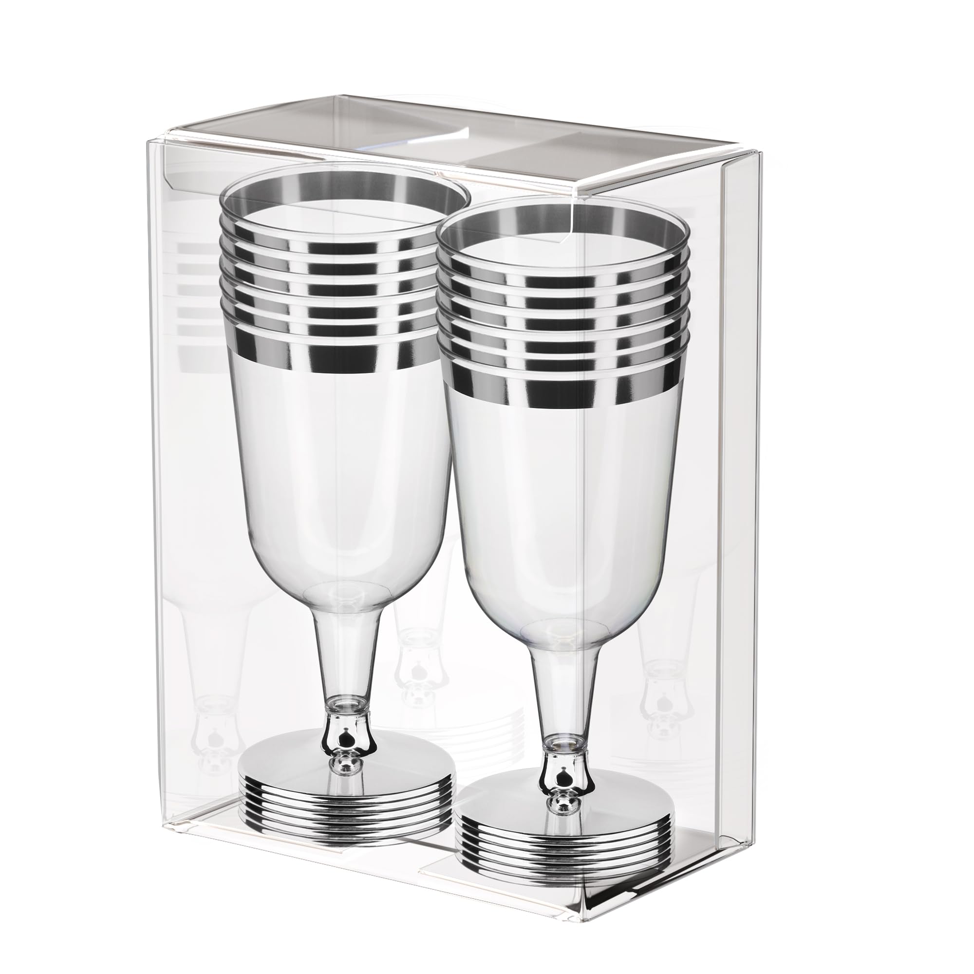 DecorRack 2-piece assembly plastic wine glass simplifies quick setup