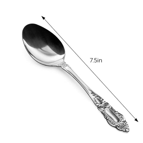 DecorRack food-grade stainless steel spoons close-up showcases durable, corrosion-resistant shine for daily use.