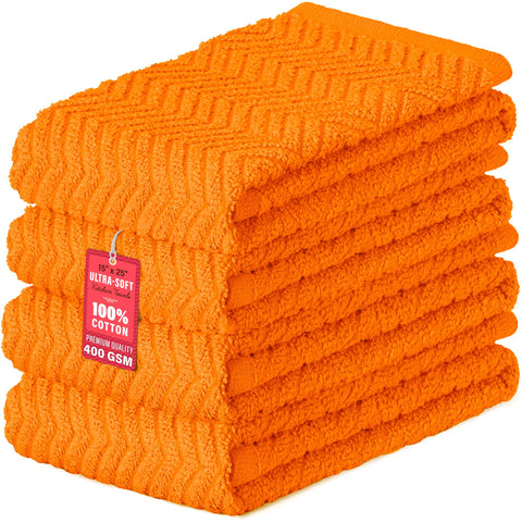DecorRack orange towels pack-4 for fast dish drying