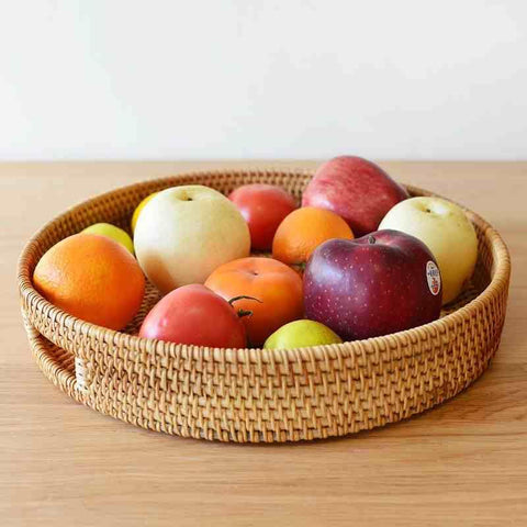 DECRAFTS easy-clean rattan tray wipe with damp cloth