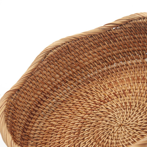 DECRAFTS stackable rattan baskets set of 3, space-saving storage solution