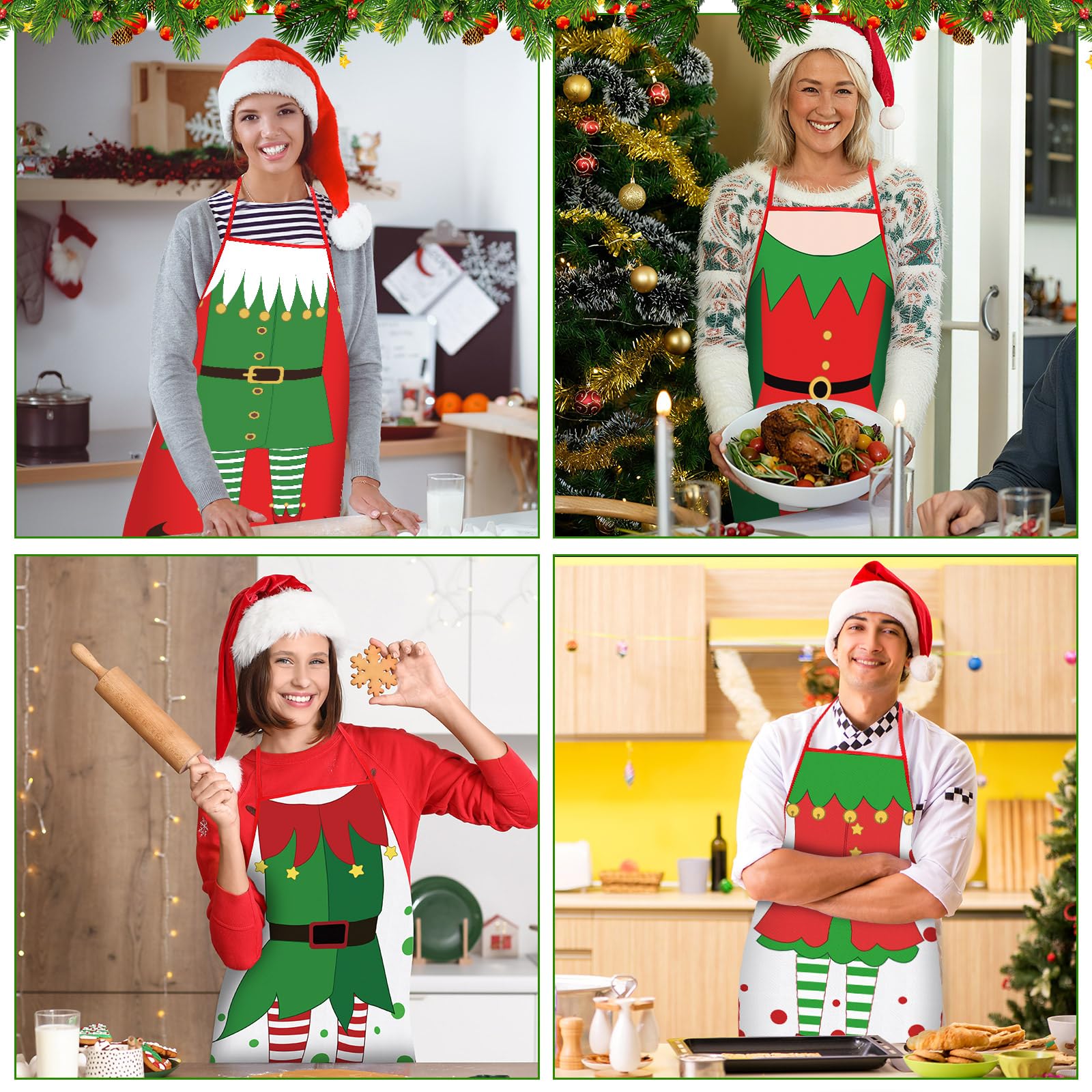 DECYOOL elf aprons for women ideal for family parties and crafts