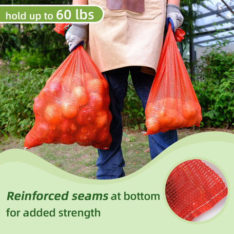 Deebree breathable mesh fabric enabling airflow to help keep produce fresher.