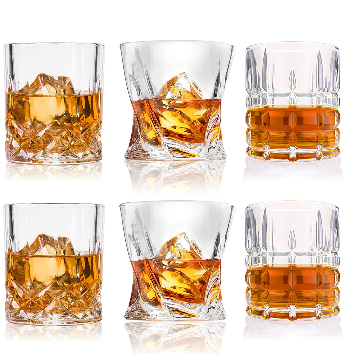 DeeCoo Premium 10 oz Scotch glass front view with sturdy base for whiskey tasting