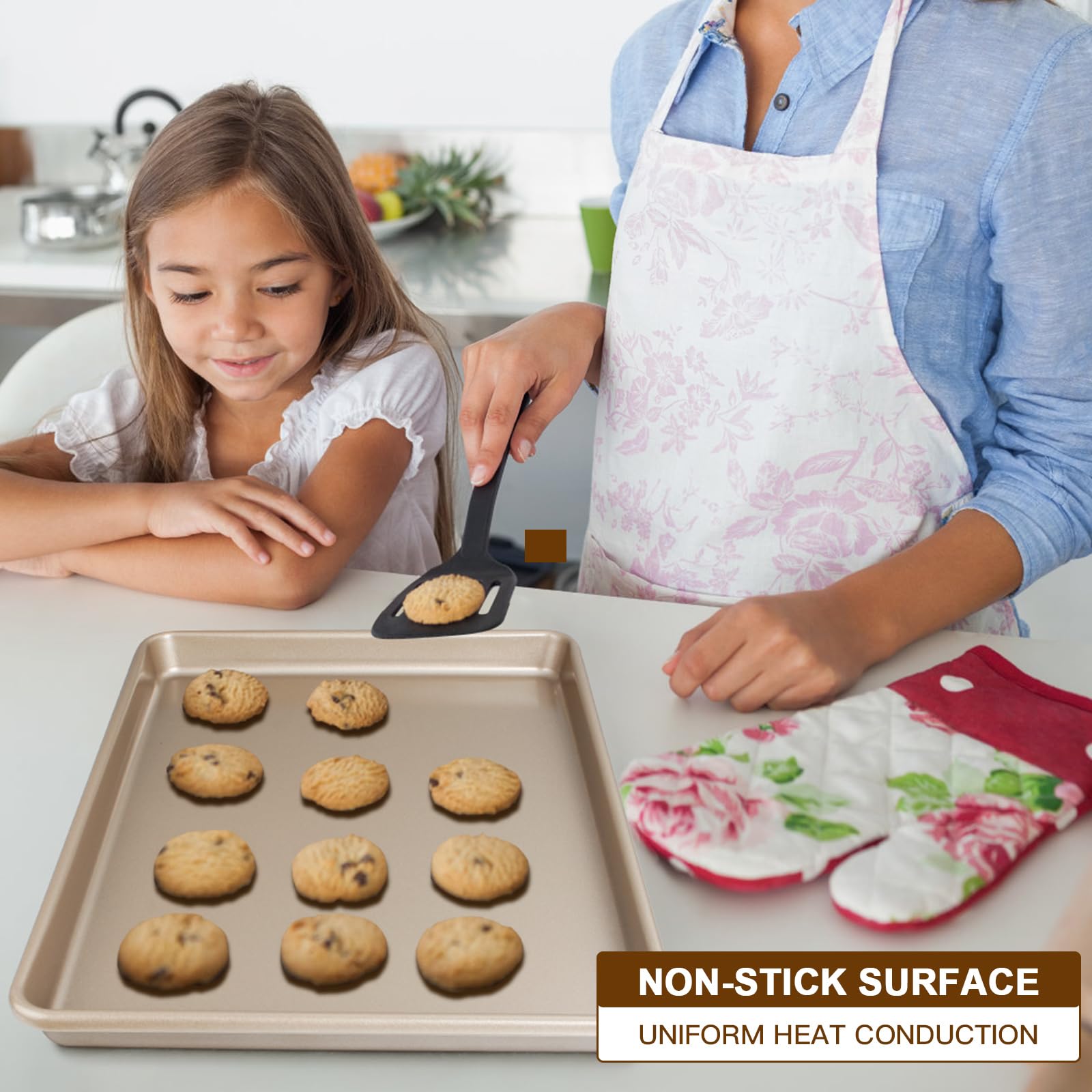 Deedro jelly roll pan 10x15 inch promotes even rolling and browning