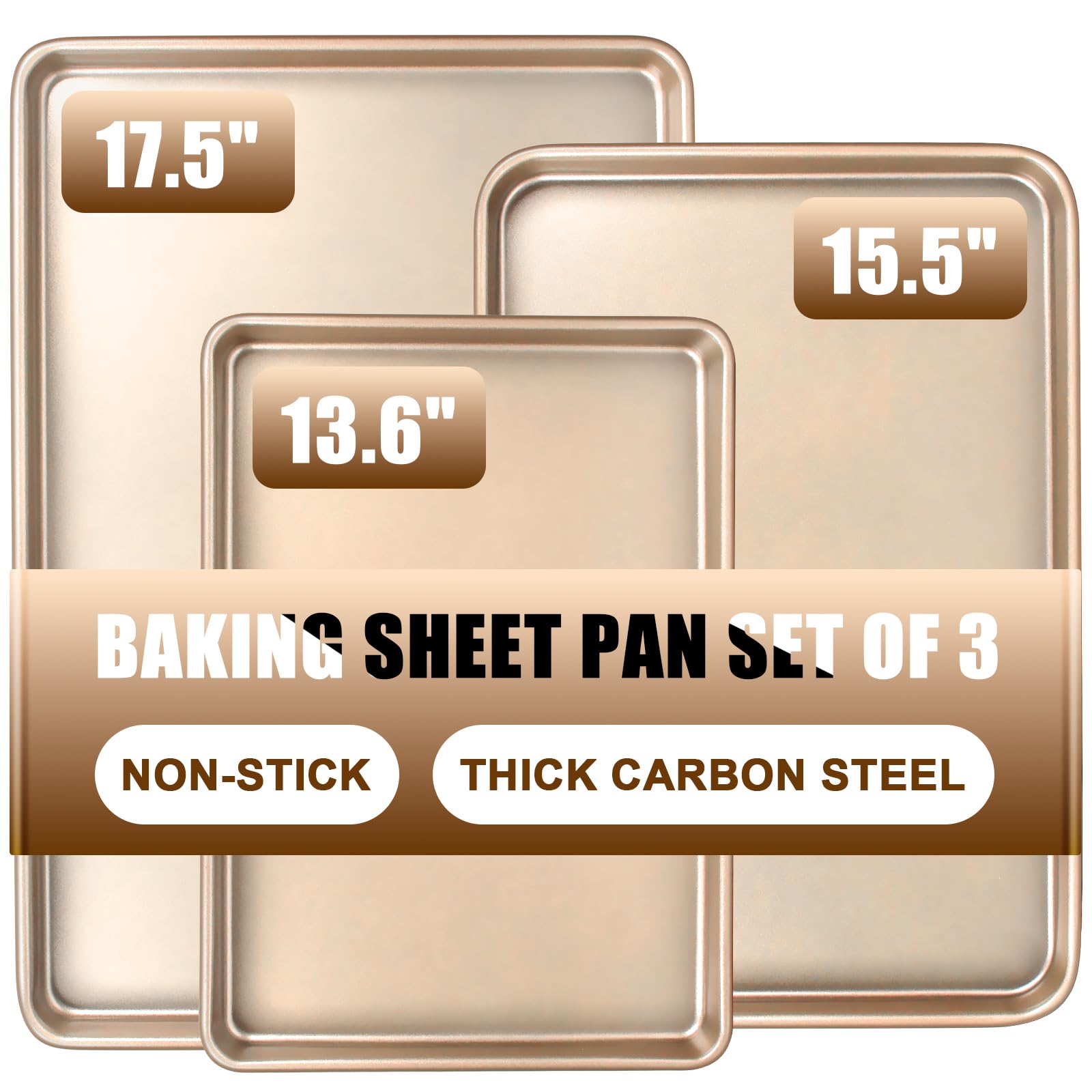 Deedro baking sheet 9x13 inch with durable finish for even browning