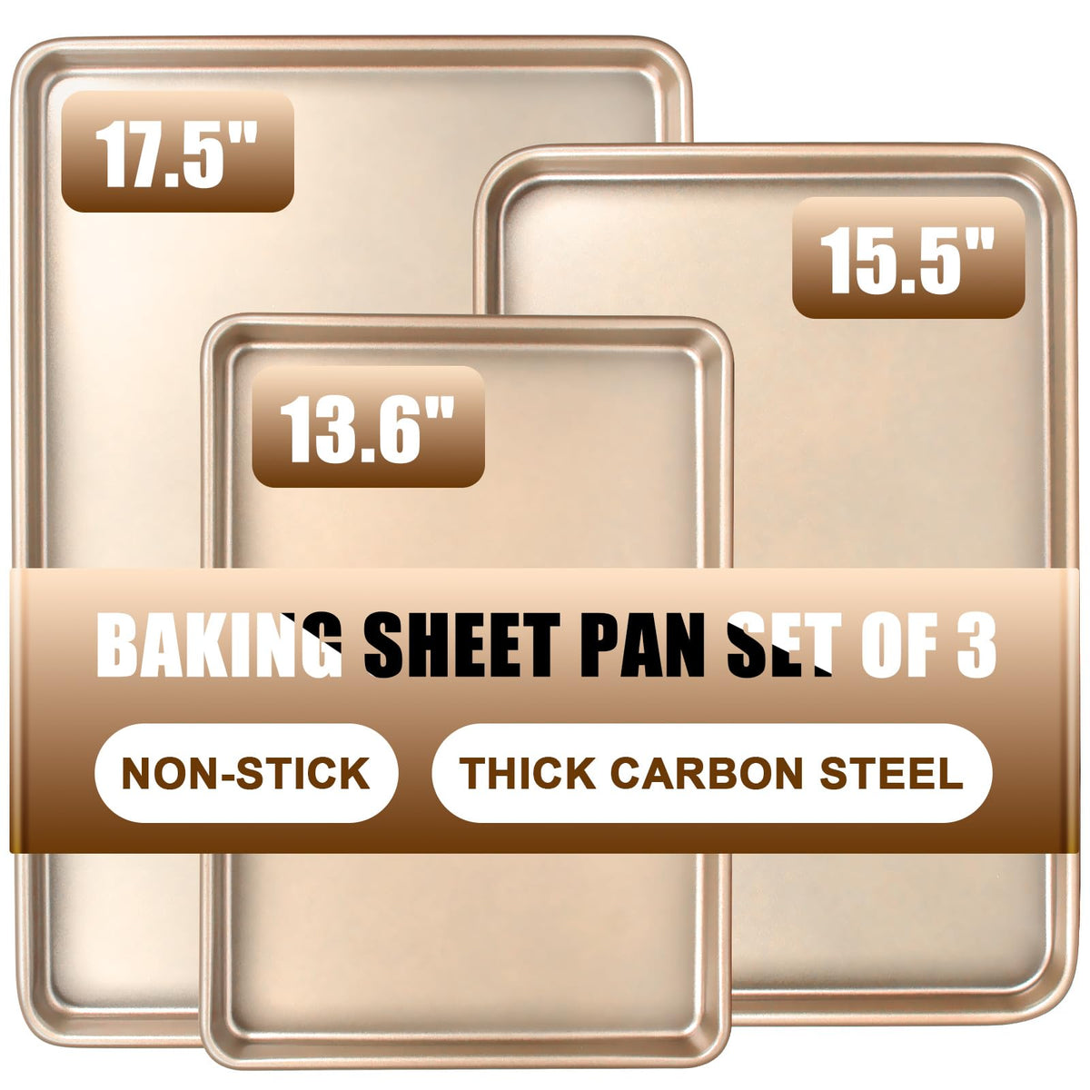 Deedro baking sheet 9x13 inch with durable finish for even browning