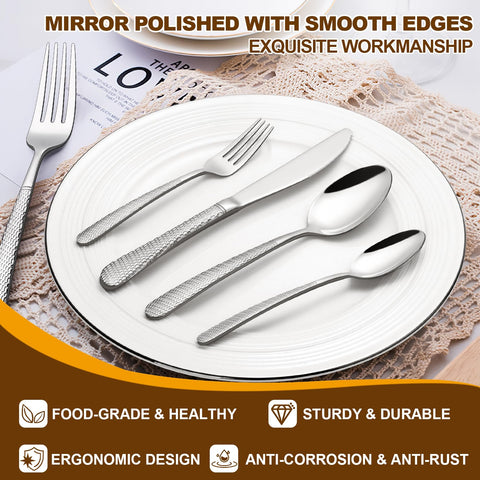 Deedro dishwasher-safe stainless steel utensils ensure easy cleaning after meals