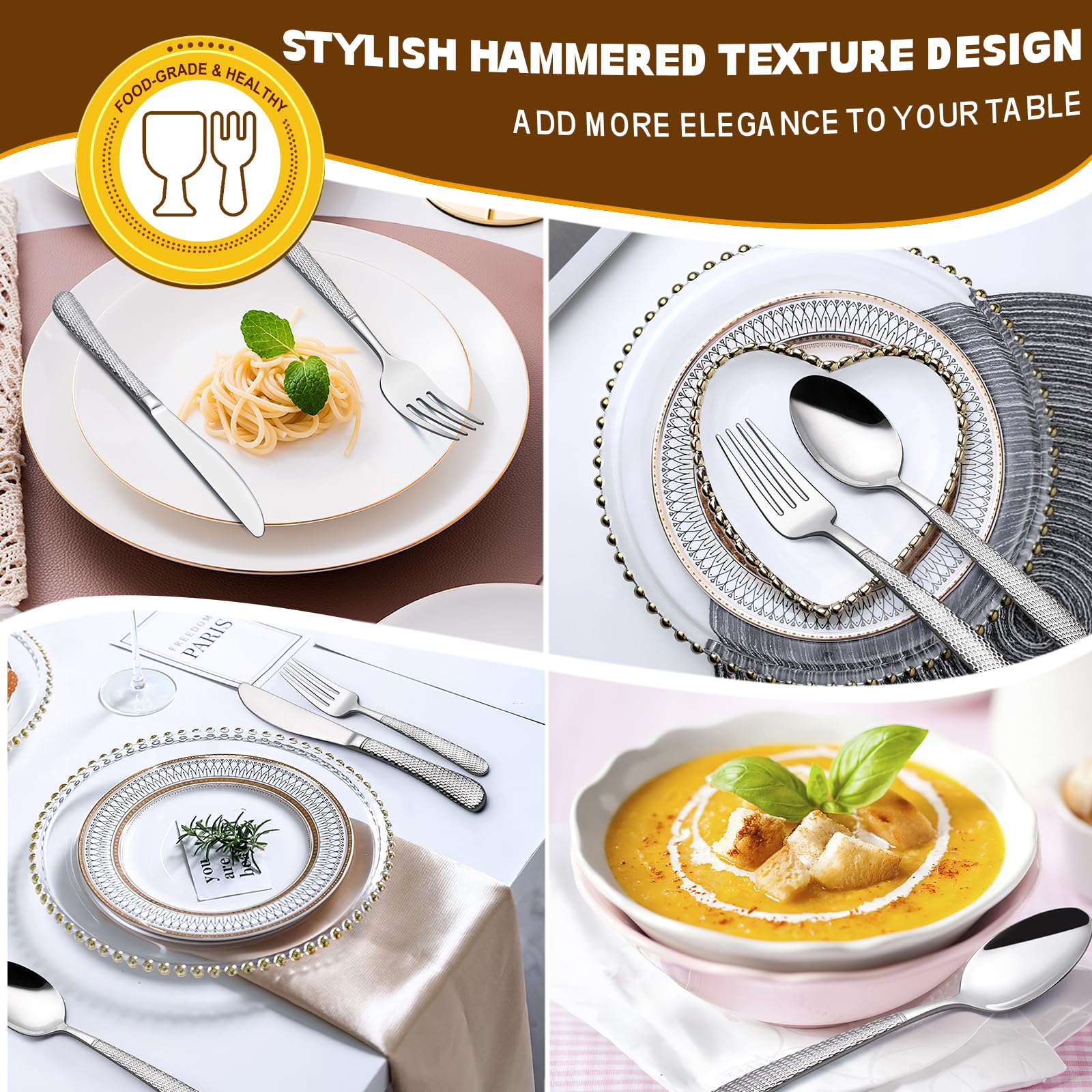 Deedro mirror-finish flatware brings a refined look to table settings