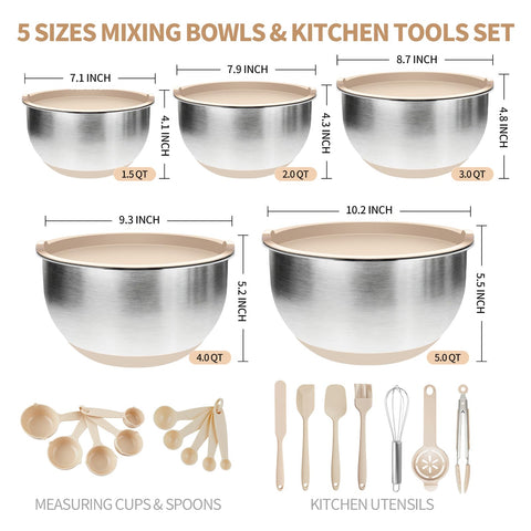 Deedro 5-piece nesting design saves kitchen space