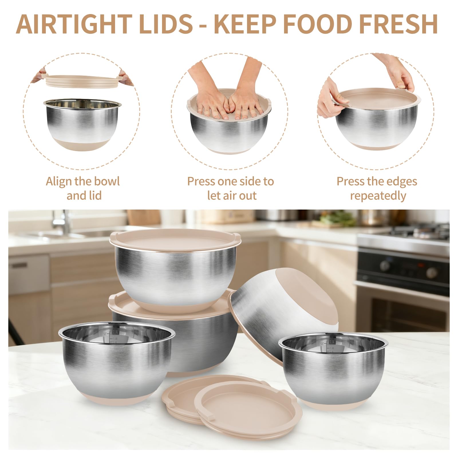 Deedro durable stainless steel bowls for daily use