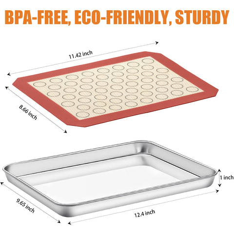 Deedro silicone mat offers nonstick surface for easy cleanup and parchment-free baking.
