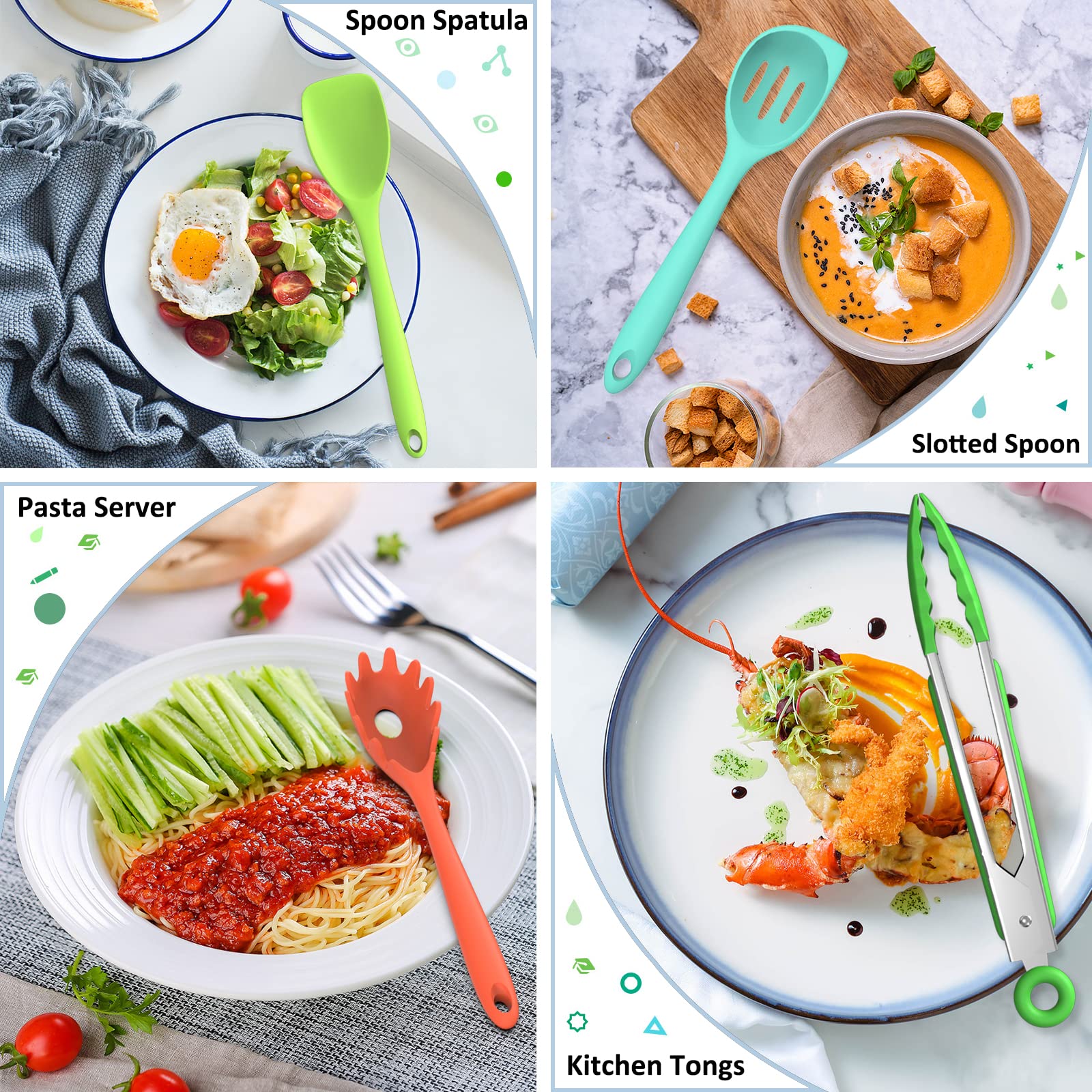 Deedro solid spoon perfect for stirring sauces with non-scratch silicone protection.