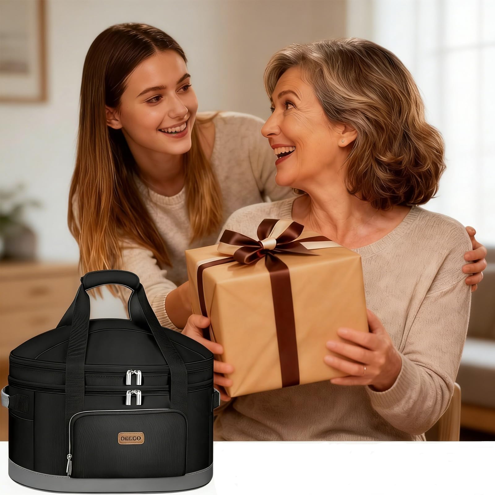 DEEGO insulated liner keeps food warm during transport