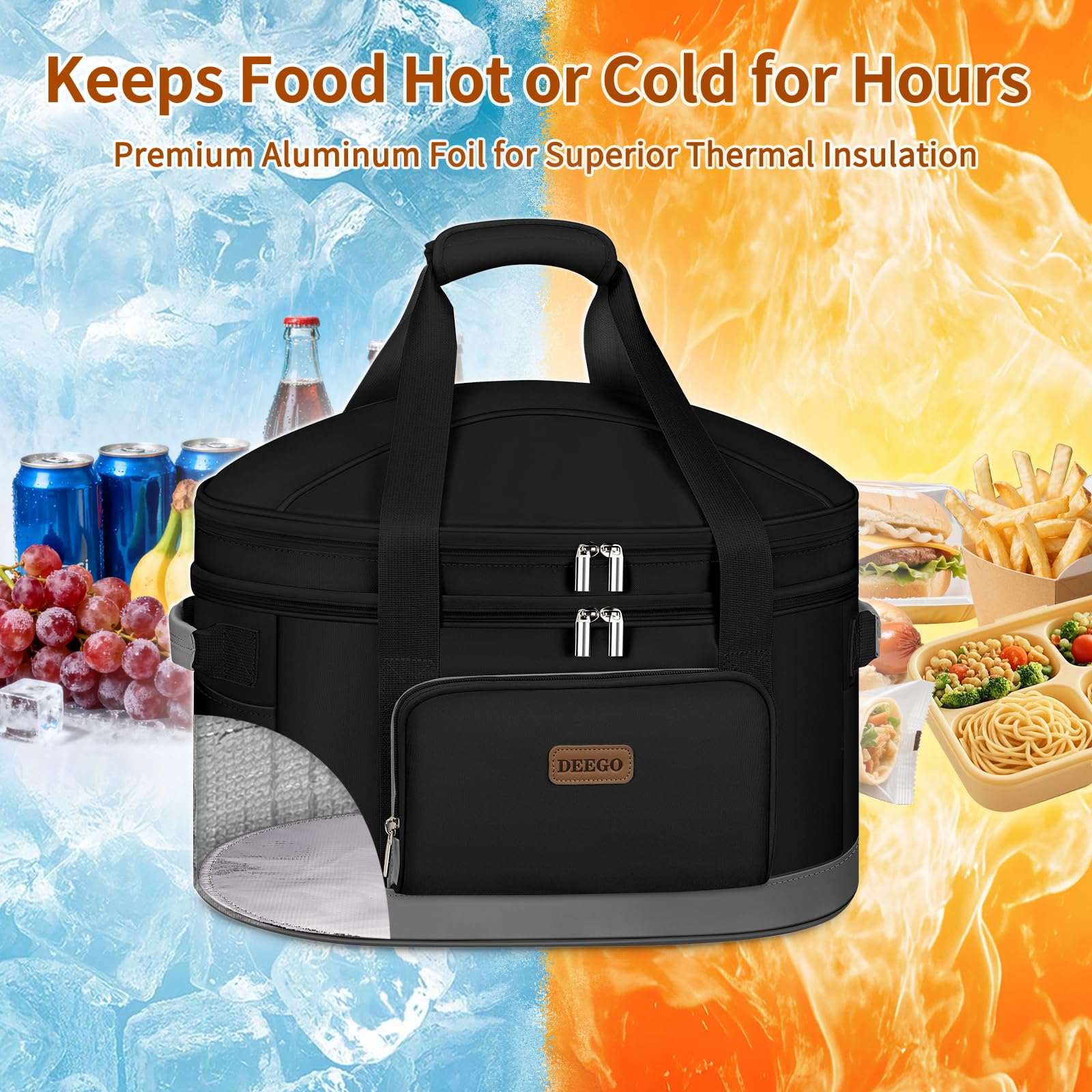 DEEGO two-layer storage keeps cooker and utensils organized