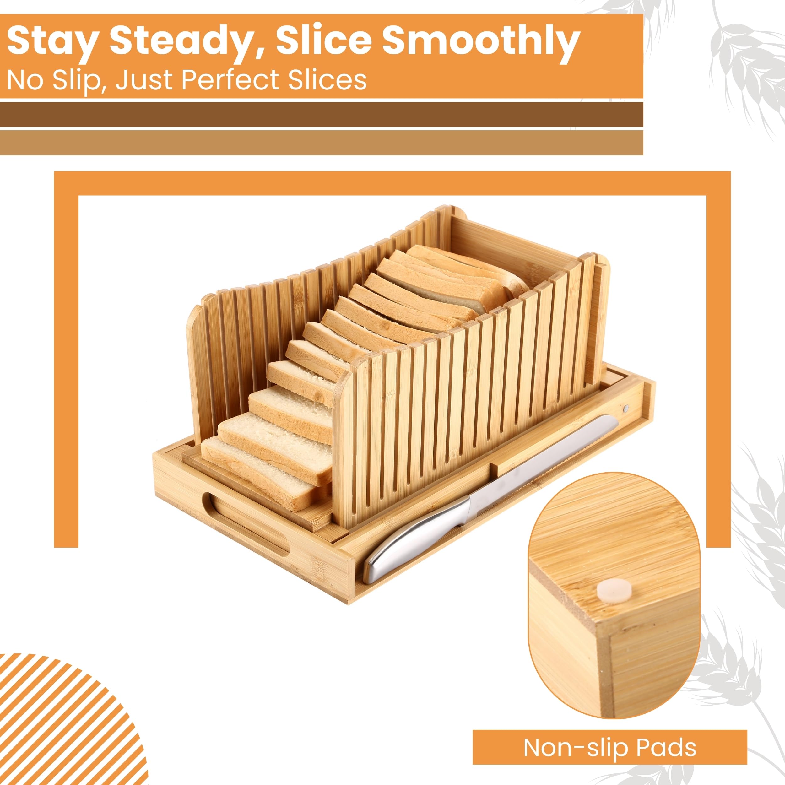 Deen Dynamics crumb tray keeps counters tidy during slicing