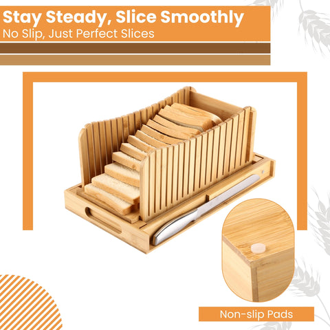 Deen Dynamics crumb tray keeps counters tidy during slicing