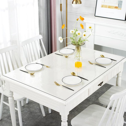 Deep Dream 2mm thick protector stays firmly in place on dining surfaces
