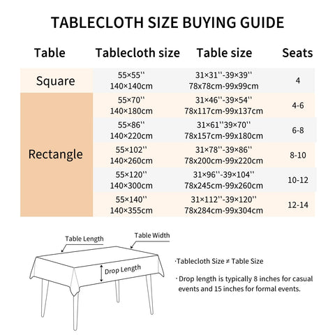 Deep Dream 55x70 drop provides balanced overhang on many tables.