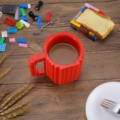 DEEXITO Brick Mug adds color to desk or kitchen with durable design.