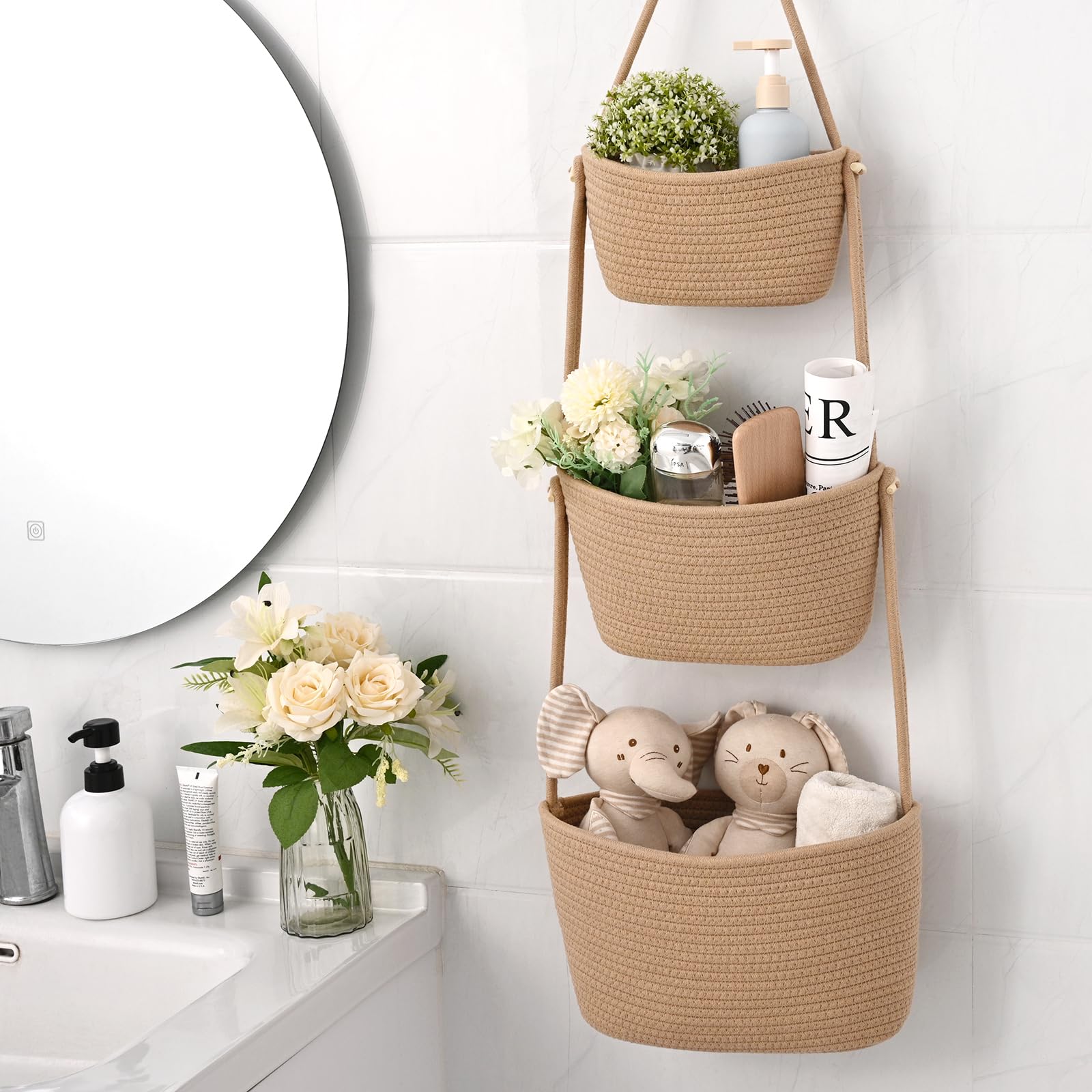 Degeyoyo set of small, medium, and large baskets for versatile storage