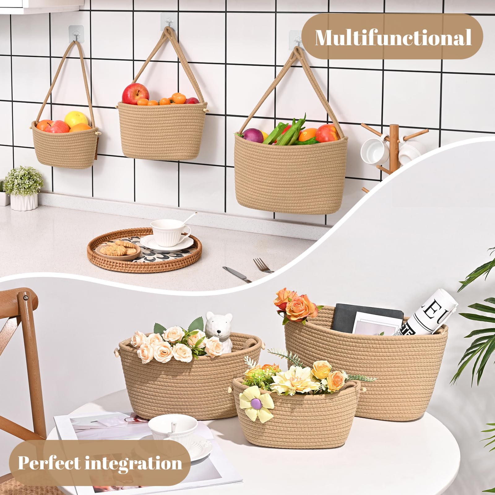 Degeyoyo over the door organizer with hooks provides flexible mounting