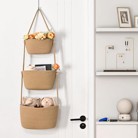 Degeyoyo pantry door storage basket clears counter clutter