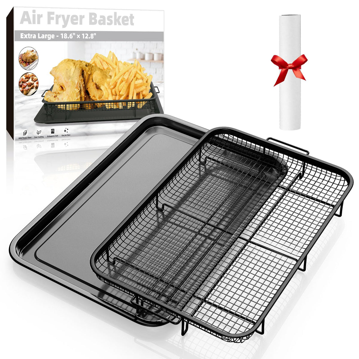 DEGOVIN large oven air fryer basket ideal for family meals