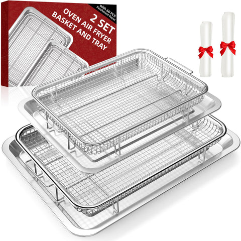 DEGOVIN air fryer basket large for oven with even browning and reduced oil