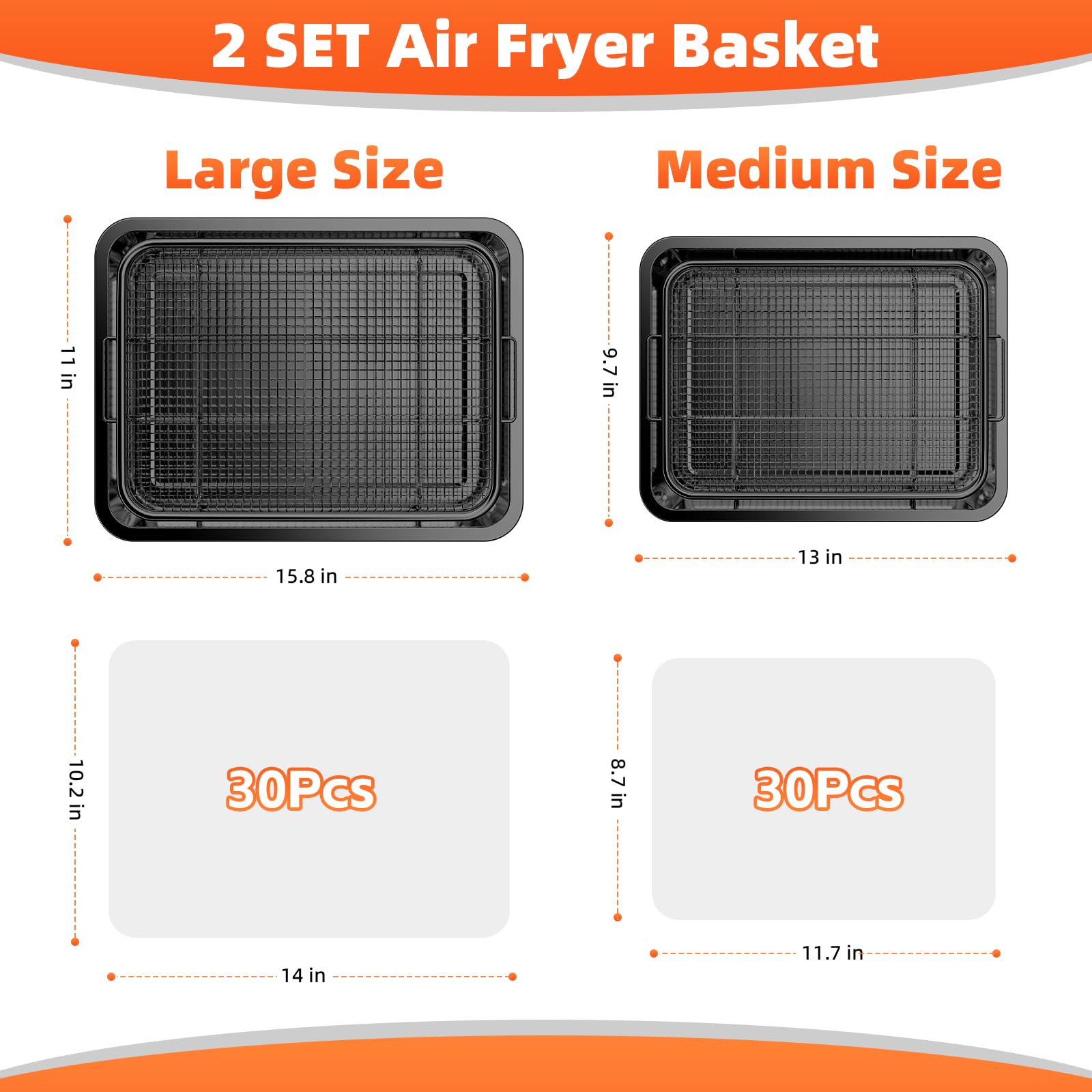 DEGOVIN crisper tray large with rack for larger batches in convection ovens.