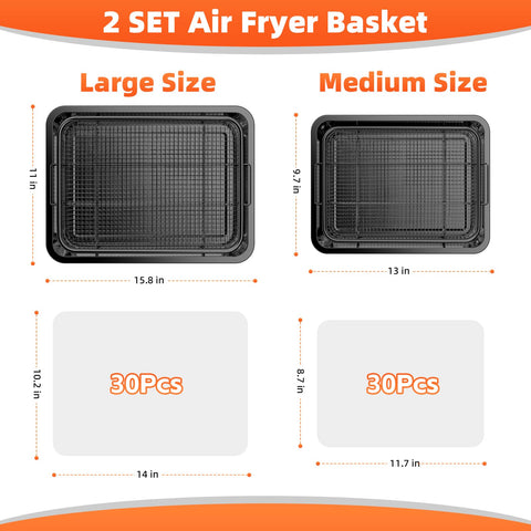 DEGOVIN crisper tray large with rack for larger batches in convection ovens.