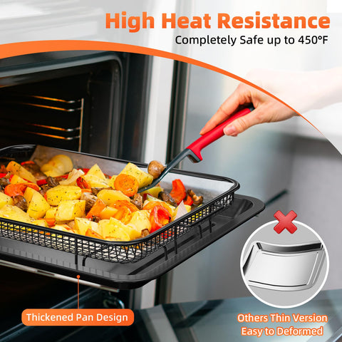 DEGOVIN crisper tray medium supports efficient two-size cooking.