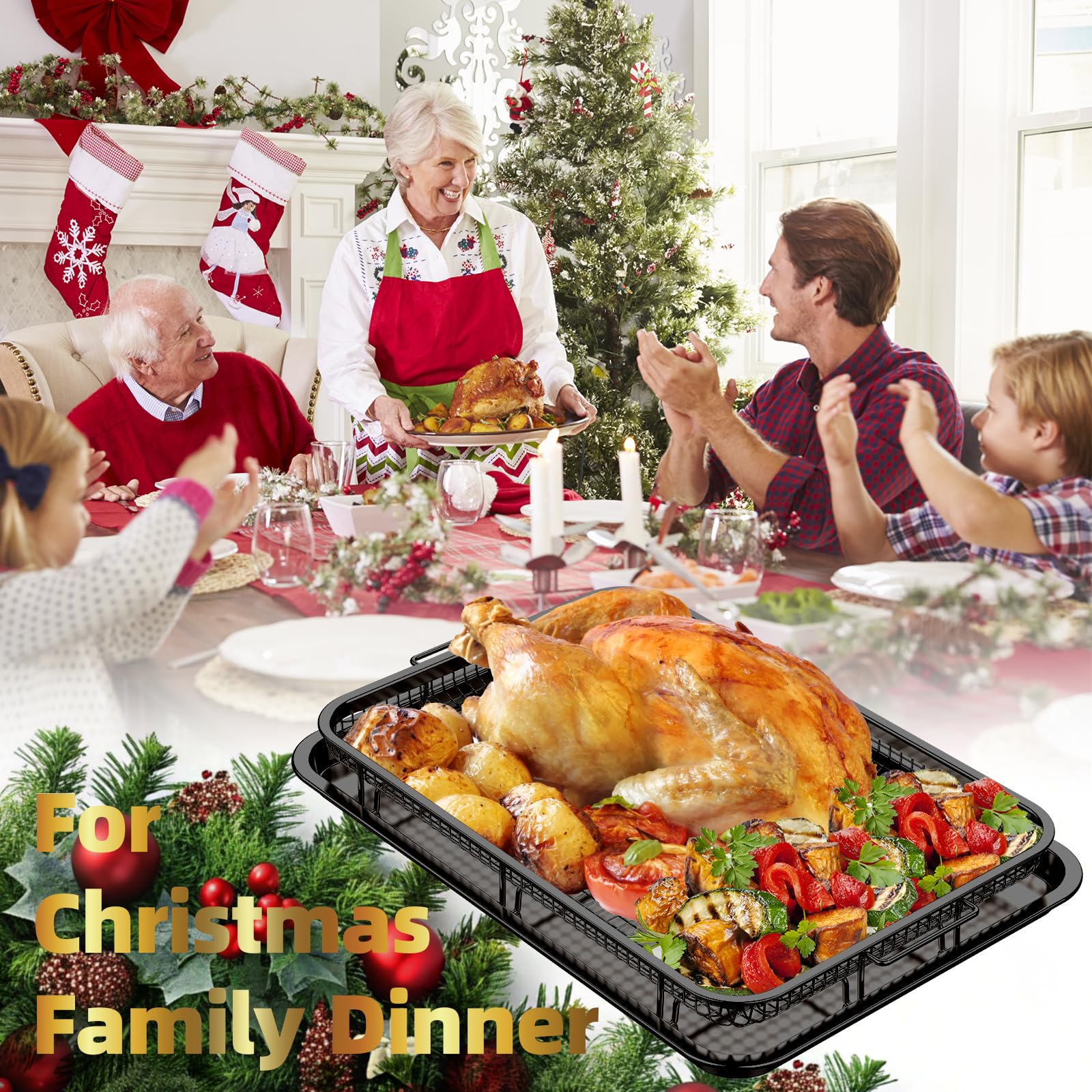 DEGOVIN elevated mesh basket delivers 360-degree even cooking for crisp results