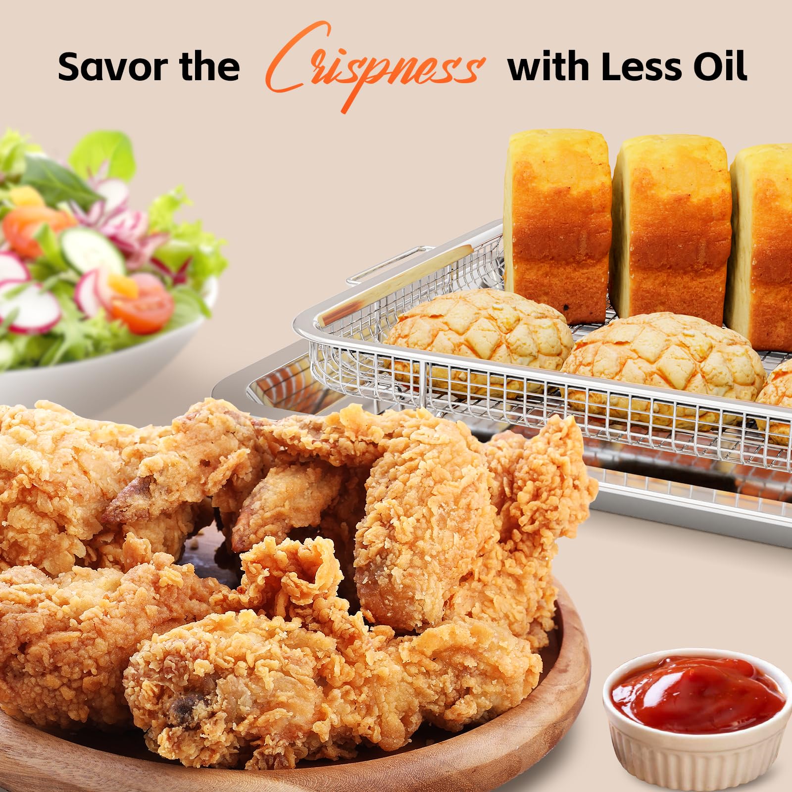 DEGOVIN even browning with minimal oil for oven frying