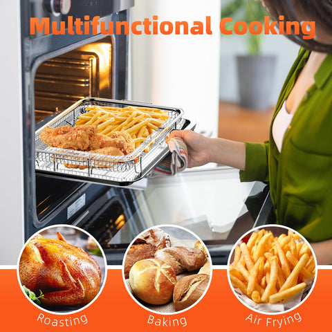 DEGOVIN non-stick mesh basket eases food release