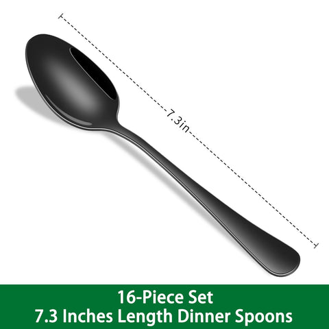 Dehov spoons with black stainless steel PVD coating for durability and style.