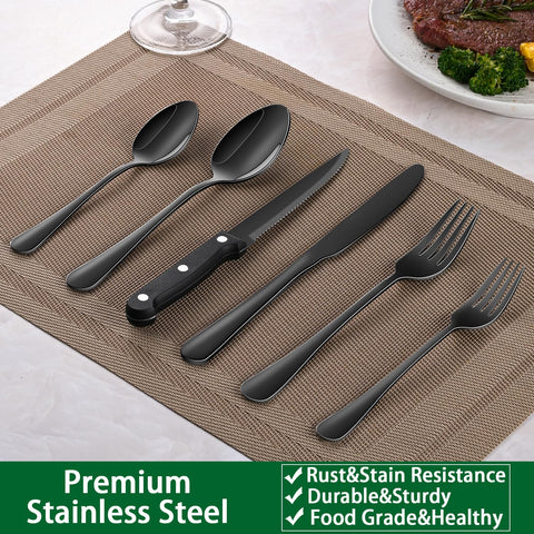 Dehov comfortable ergonomic handles designed for balanced dining and comfortable use.